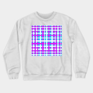 Interlocking Stripes White Pink Light Blue Crewneck Sweatshirt